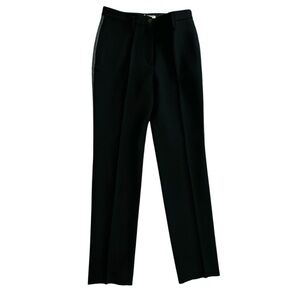 Balenciaga Paris Fleece Wool Pleated Side Stripe Trouser 38 or US 6